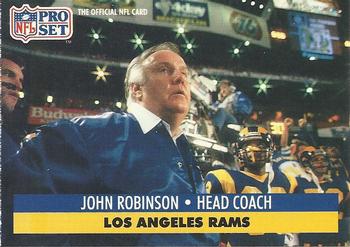 John Robinson Los Angeles Rams 1991 Pro set NFL #207